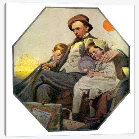 Home from the County Fair Canvas Print #NRL135} by Norman Rockwell Canvas Artwork
