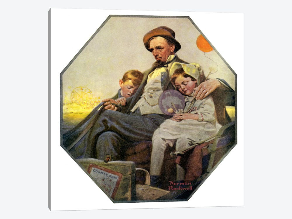 Home from the County Fair by Norman Rockwell 1-piece Canvas Artwork
