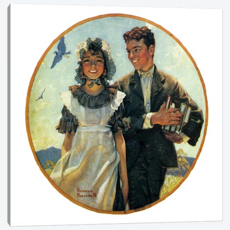 Vacation Canvas Print #NRL136} by Norman Rockwell Canvas Art
