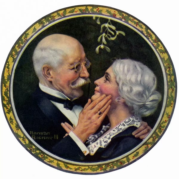 Norman Rockwell: Under the Mistletoe by Norman Rockwell