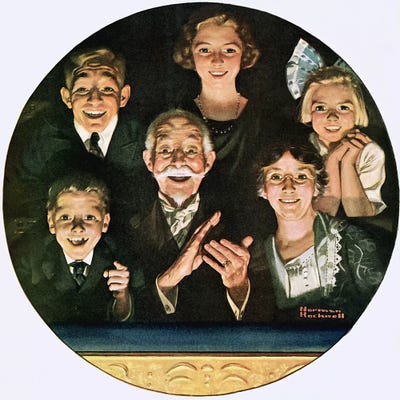 Topics of the Day by Norman Rockwell acrylic art print