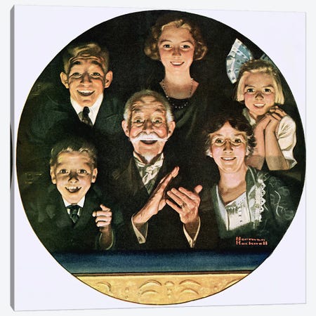 Topics of the Day Canvas Print #NRL143} by Norman Rockwell Canvas Wall Art