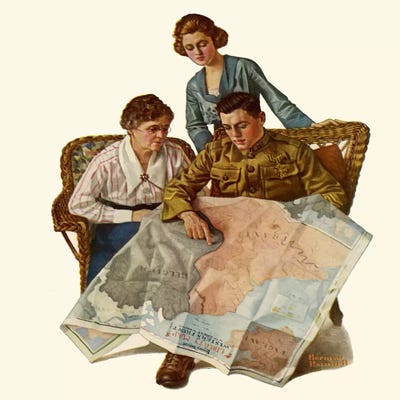 Taking Mother over the Top by Norman Rockwell acrylic art print