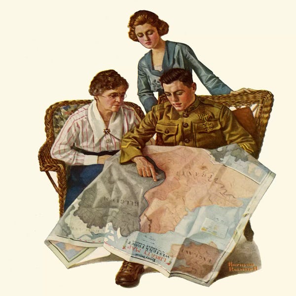 Norman Rockwell: Taking Mother over the Top by Norman Rockwell