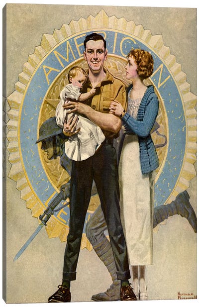Carrying On Canvas Art Print - Norman Rockwell