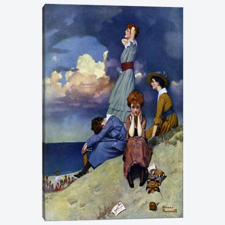 Till the Boys Come Home Canvas Print #NRL154} by Norman Rockwell Canvas Wall Art