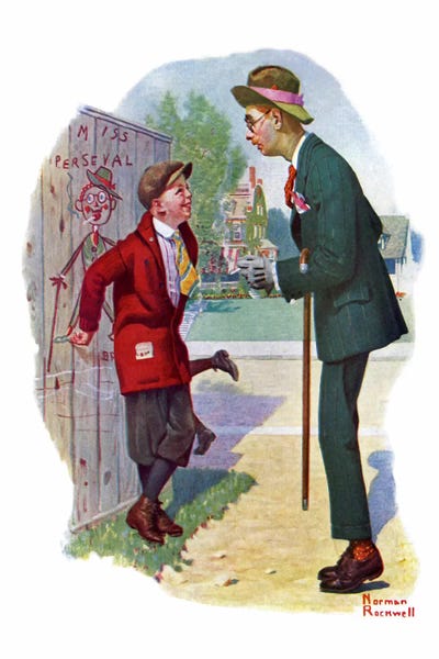 T'aint You by Norman Rockwell metal wall art