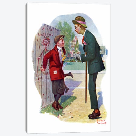 T'aint You Canvas Print #NRL155} by Norman Rockwell Canvas Art