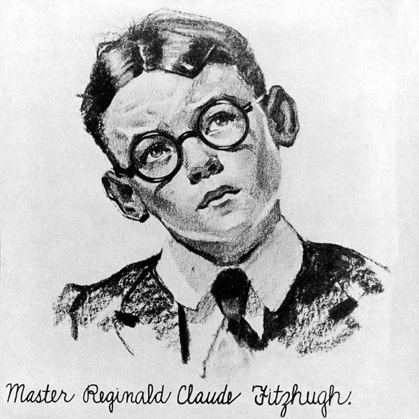 Black & White Pop Culture Art: Cousin Reginald Characters: Master Reginald Claude Fitzhugh by Norman Rockwell