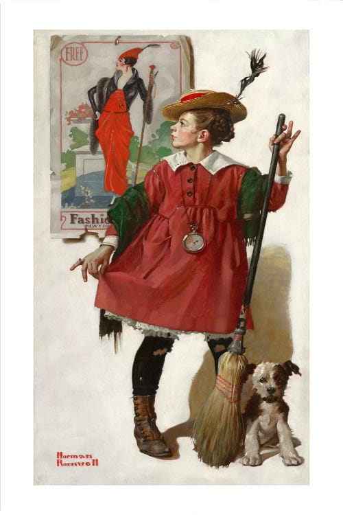 The Little Model #2 by Norman Rockwell wall art