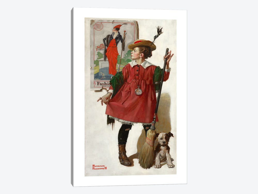 The Little Model #2 by Norman Rockwell 1-piece Art Print