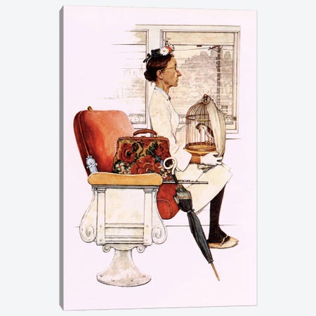 Willie Was Different 'He and Miss Polly were settled aboard' Canvas Print #NRL183} by Norman Rockwell Canvas Artwork