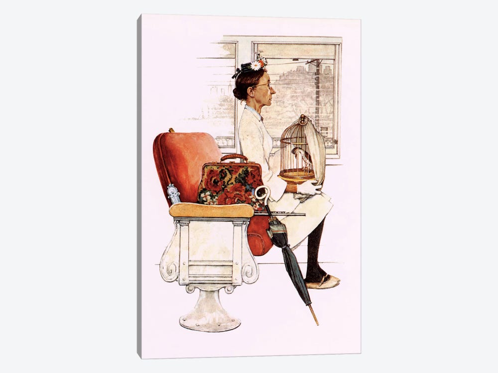 Willie Was Different 'He and Miss Polly were settled aboard' by Norman Rockwell 1-piece Canvas Art Print