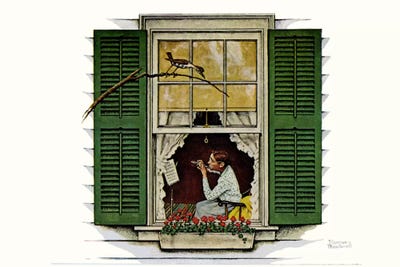 Willie Was Different 'The lady was Miss Polly' by Norman Rockwell canvas print