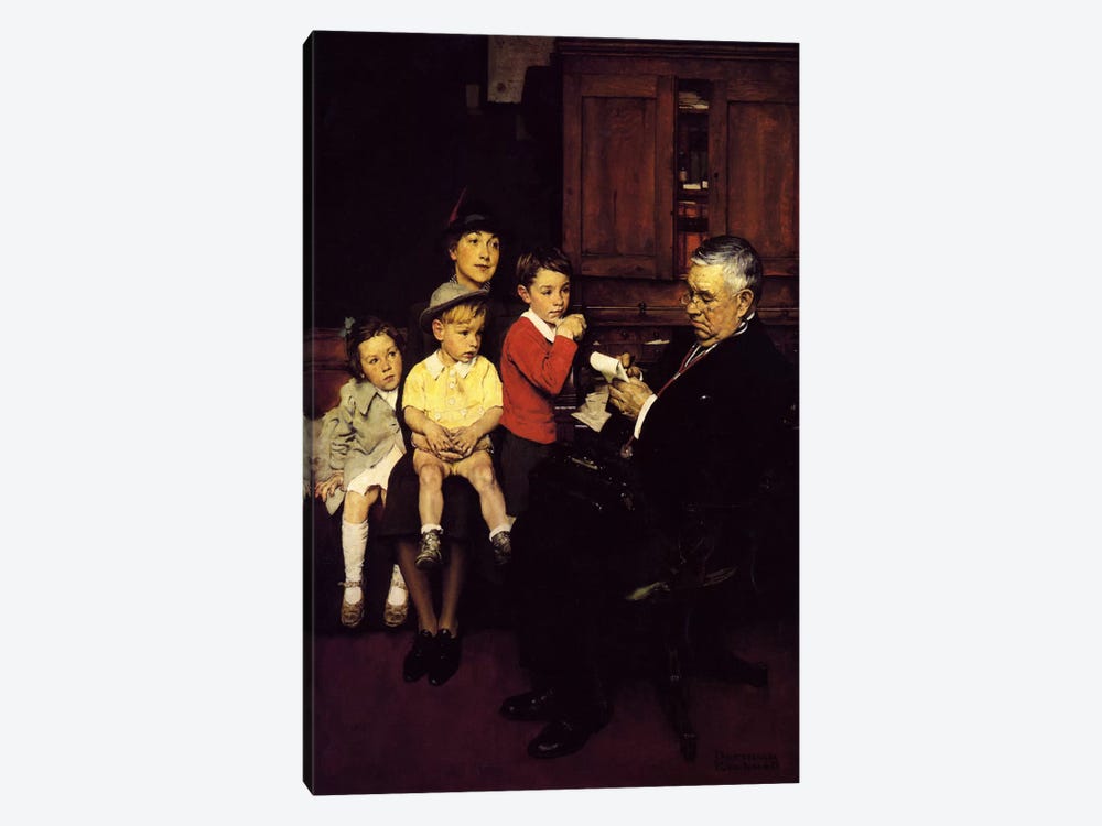 When the Doctor Treats Your Child by Norman Rockwell 1-piece Art Print