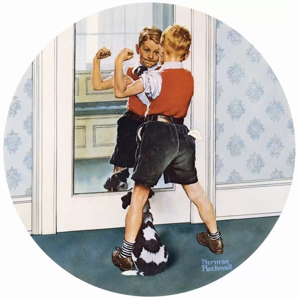 Norman Rockwell: The Muscleman by Norman Rockwell