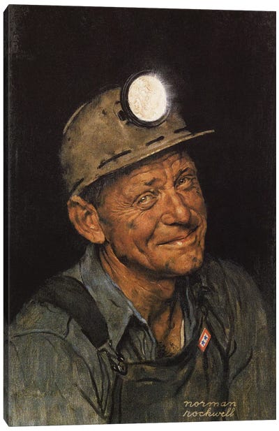 Mine America's Coal Canvas Art Print - Norman Rockwell
