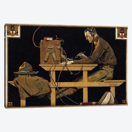 The U.S. Army Teaches Trades Canvas Print #NRL203} by Norman Rockwell Canvas Print