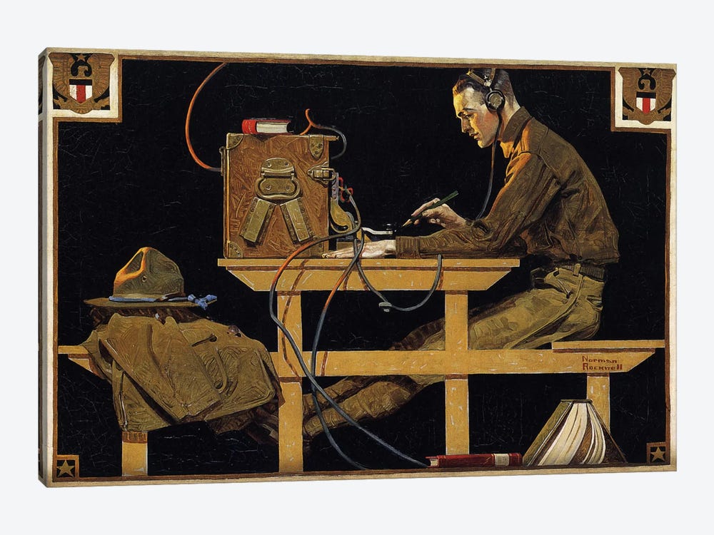 The U.S. Army Teaches Trades by Norman Rockwell 1-piece Art Print