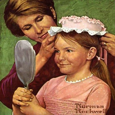 The New Hat by Norman Rockwell acrylic art print