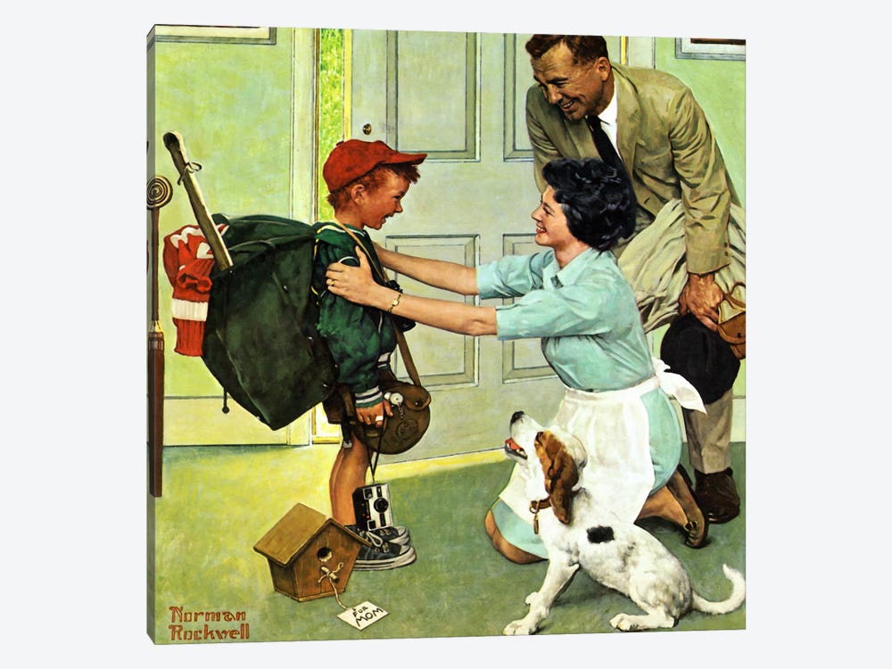 Home from Camp by Norman Rockwell 1-piece Canvas Art Print