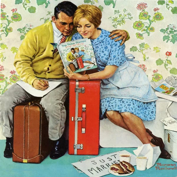 Norman Rockwell: The Newlyweds by Norman Rockwell