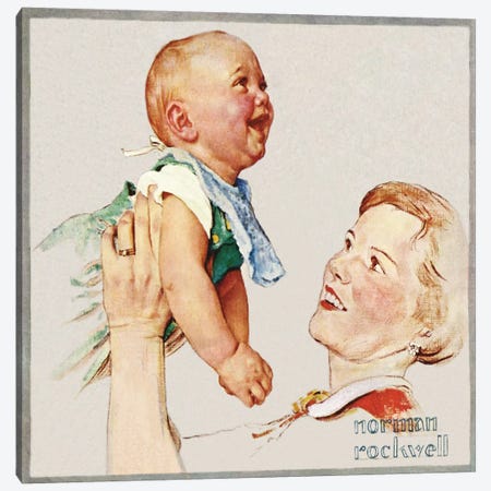 Delight Canvas Print #NRL216} by Norman Rockwell Art Print