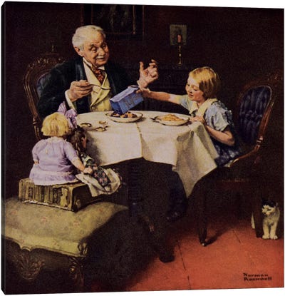 The More Raisins the Better the Pudding Canvas Art Print - Norman Rockwell
