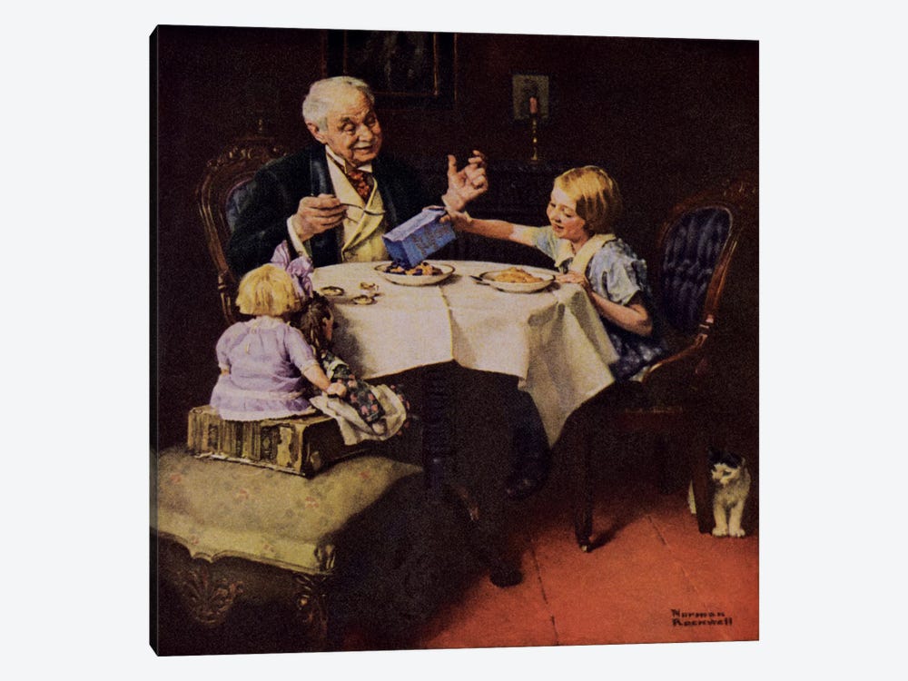 The More Raisins the Better the Pudding by Norman Rockwell 1-piece Canvas Art