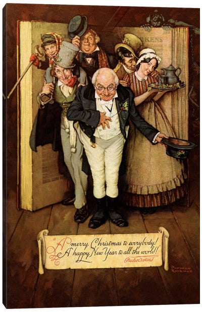 World of Charles Dickens Canvas Art Print - Author & Journalist Art