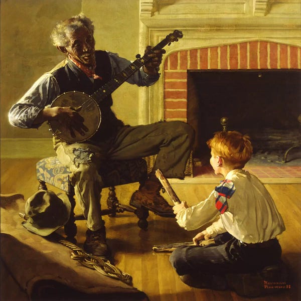 Norman Rockwell: The Banjo Player by Norman Rockwell