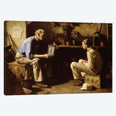 The Master and the Apprentice Canvas Print #NRL236} by Norman Rockwell Canvas Art Print