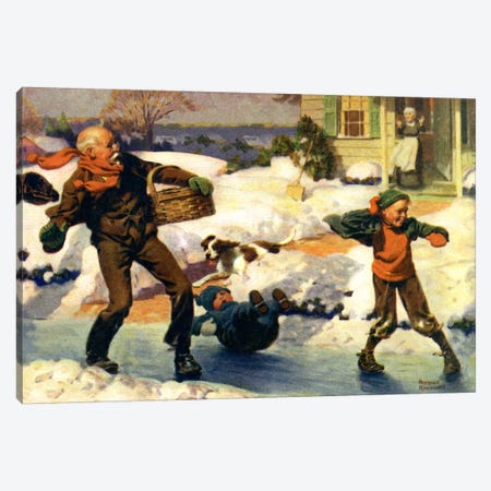 Good for Young and Old Canvas Print #NRL246} by Norman Rockwell Canvas Artwork
