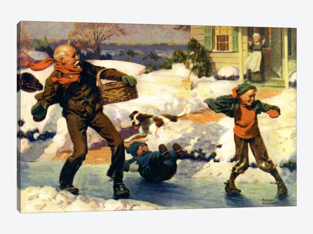 Good for Young and Old by Norman Rockwell 1-piece Canvas Art