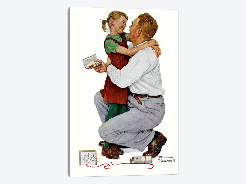 She Gave Me a Parker 61 by Norman Rockwell 1-piece Canvas Wall Art