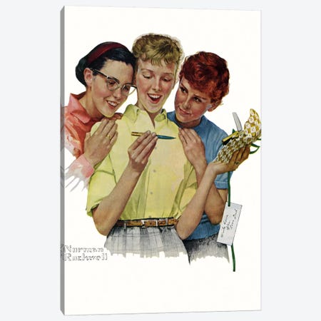He Sent Me a Parker Pen Canvas Print #NRL249} by Norman Rockwell Canvas Print