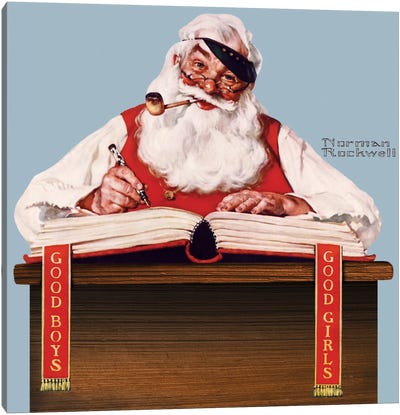 No Christmas Problem Now Canvas Art Print - Norman Rockwell
