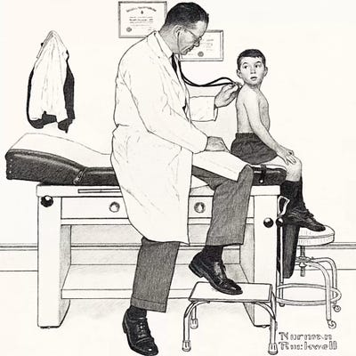 The Specialist by Norman Rockwell acrylic art print