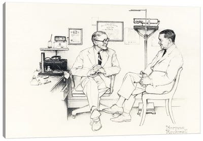 Doctor's Office Canvas Art Print - Norman Rockwell