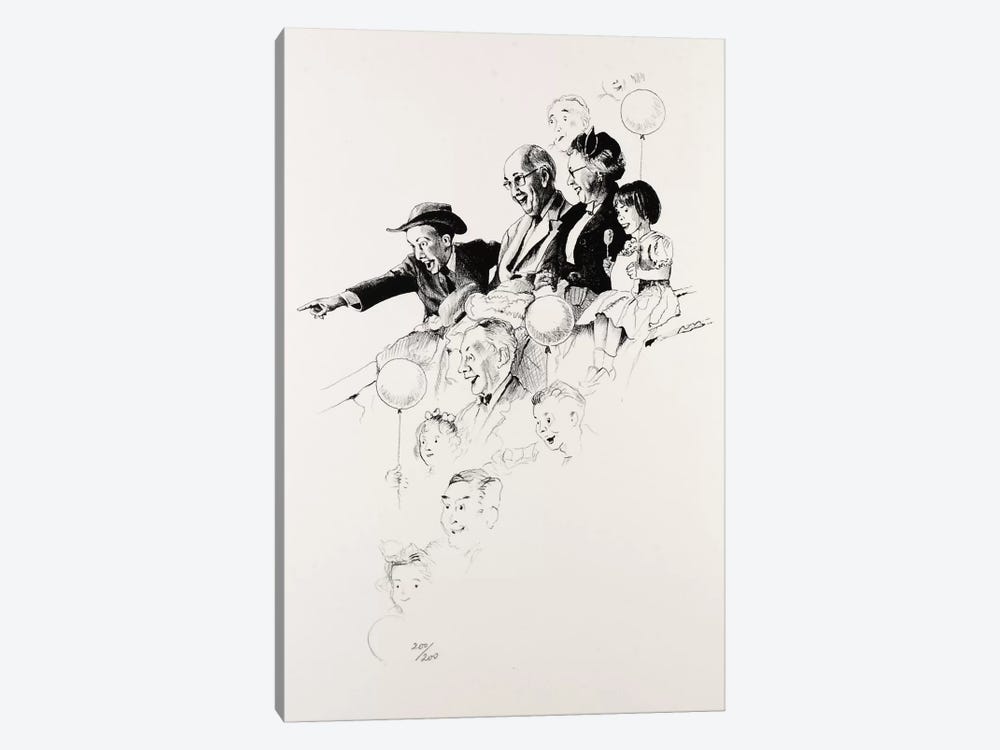 Circus by Norman Rockwell 1-piece Canvas Art Print