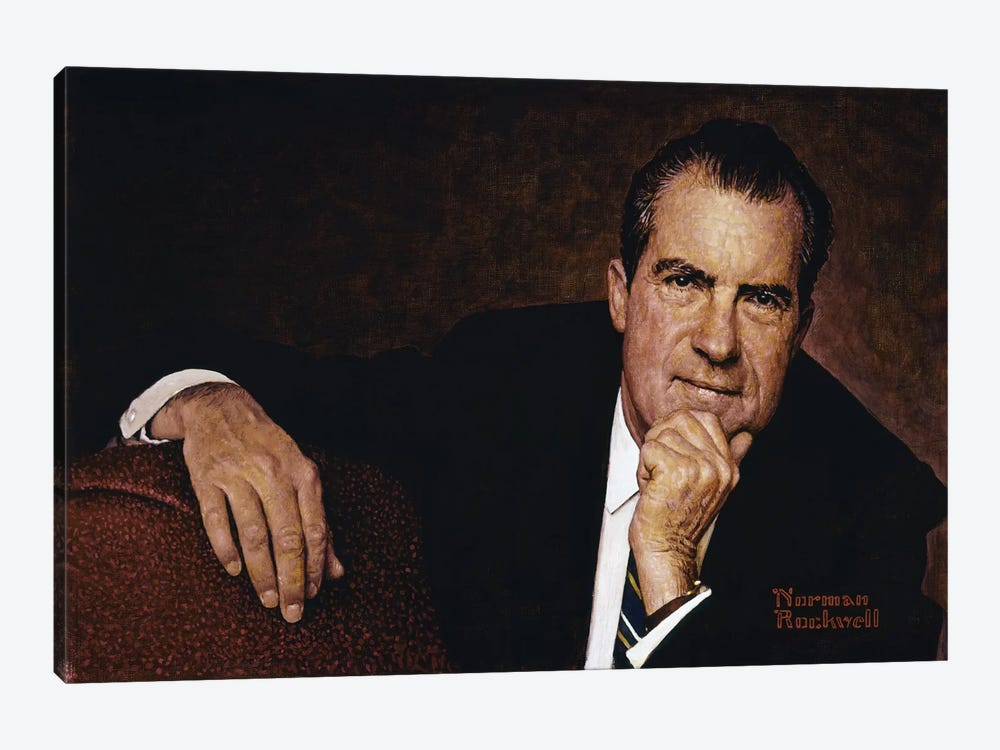 Portrait of Richard M. Nixon by Norman Rockwell 1-piece Canvas Print
