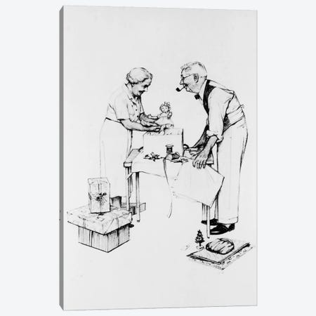 Christmas Canvas Print #NRL270} by Norman Rockwell Canvas Wall Art