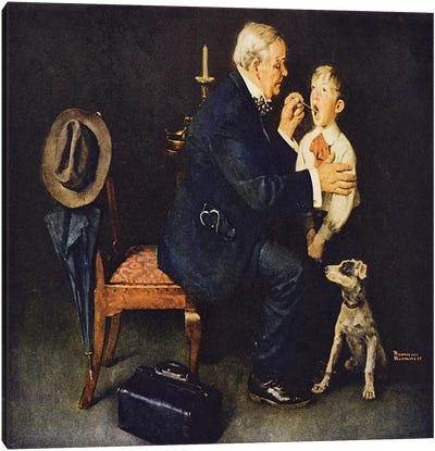 "The Same Advice I Gave Your Dad…Listerine After" Canvas Art Print - Norman Rockwell