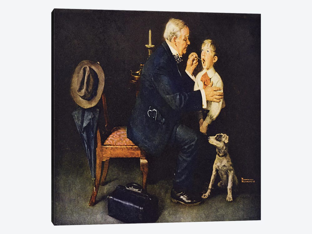 "The Same Advice I Gave Your Dad…Listerine After" by Norman Rockwell 1-piece Canvas Wall Art