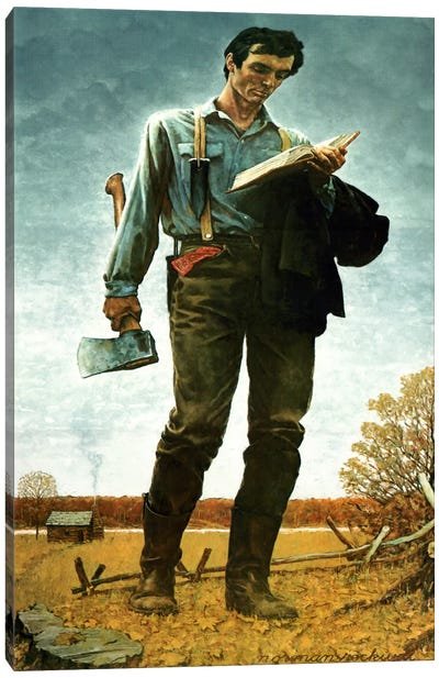 Lincoln the Railsplitter Canvas Art Print - Political & Historical Figure Art