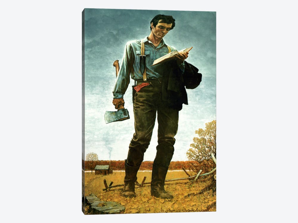 Lincoln the Railsplitter by Norman Rockwell 1-piece Canvas Wall Art