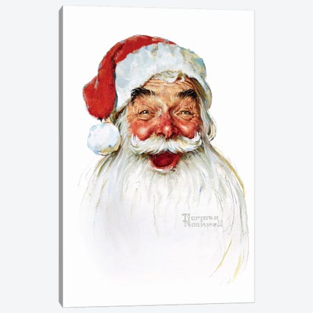 Santa Claus Canvas Print #NRL280} by Norman Rockwell Art Print