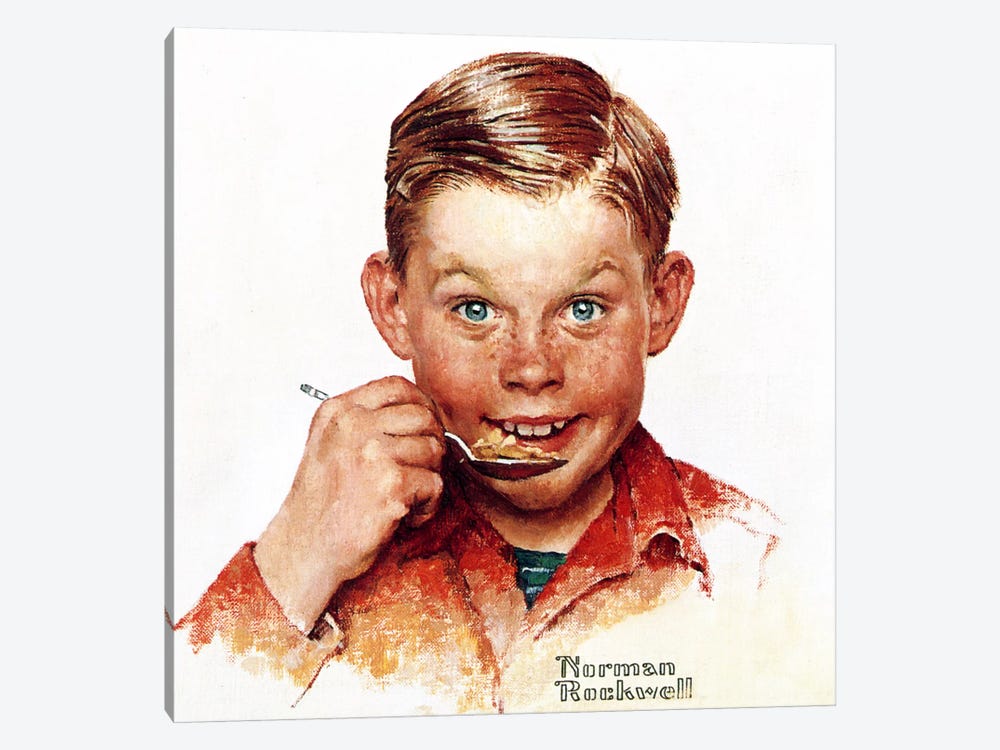 Freckles  by Norman Rockwell 1-piece Canvas Wall Art