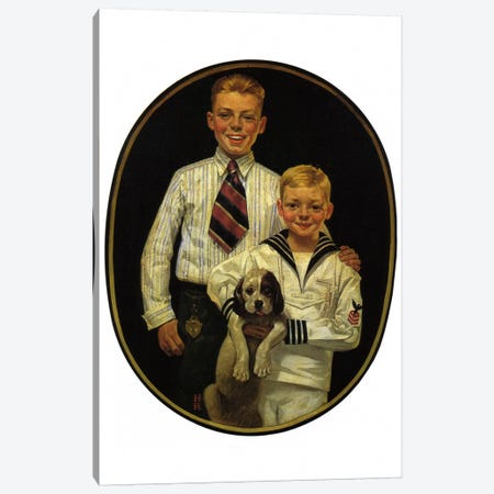 Kaynee Blouses and Wash Suits Make You Look All Dressed Up Canvas Print #NRL285} by Norman Rockwell Canvas Artwork