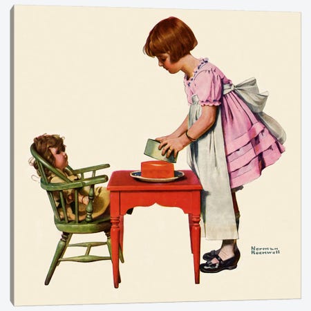 "See How Easy It Is" Canvas Print #NRL286} by Norman Rockwell Canvas Wall Art